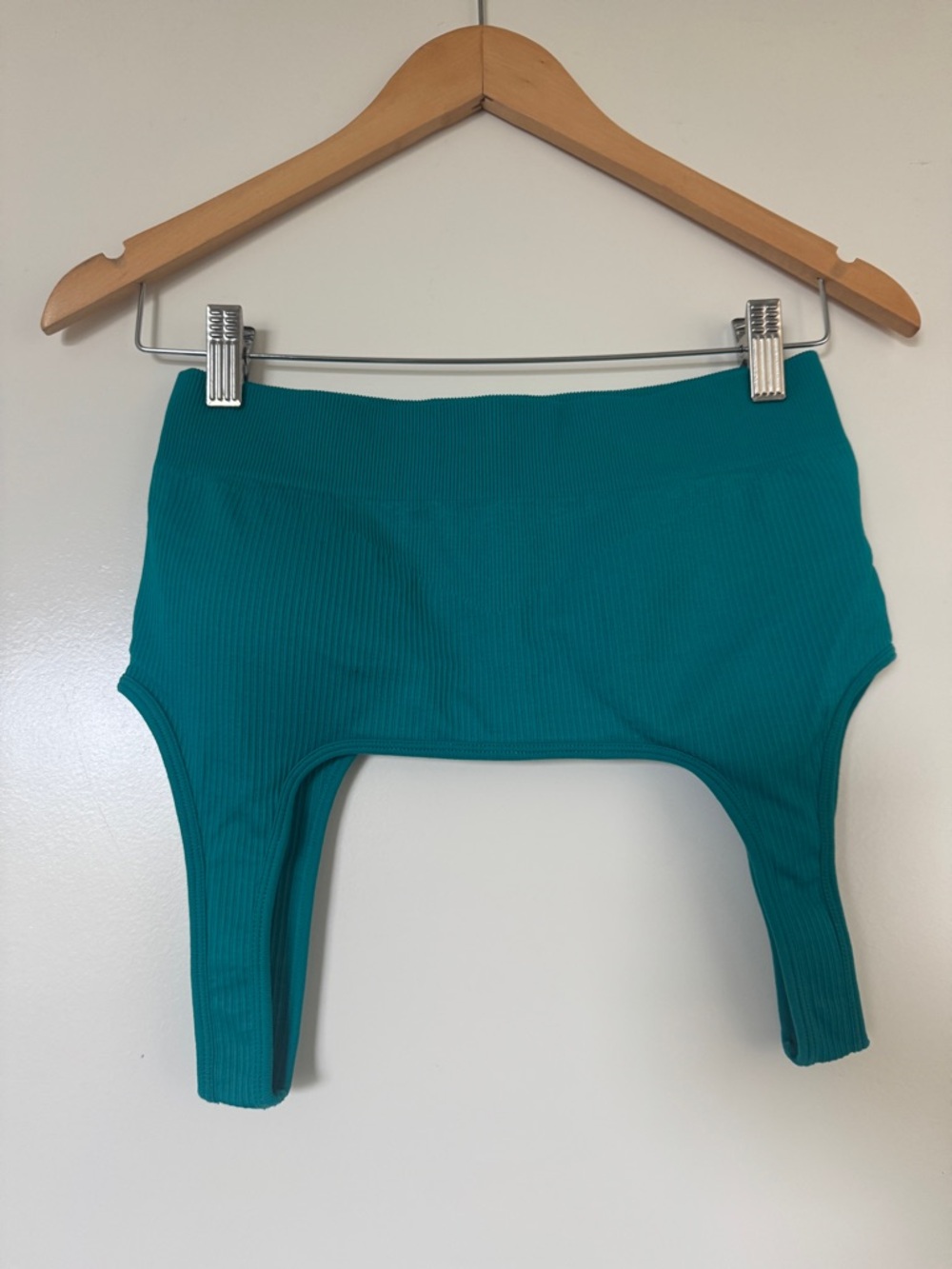 3-pc workout set Teal Ribbed Bottoms & 2 tops